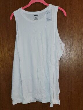 New Sonoma Plus Womens 2x White Ribbed High-Neck Layering Tank Top NWT 18 20